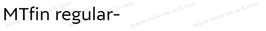 MTfin regular字体转换